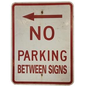 Fiftiesstore No Parking Between Signs Metalen Straatbord - Origineel - 61 x 46 cm