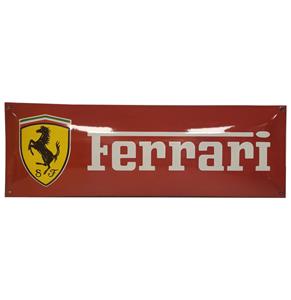 Fiftiesstore Ferrari Emaille Bord - 60 x 20 cm