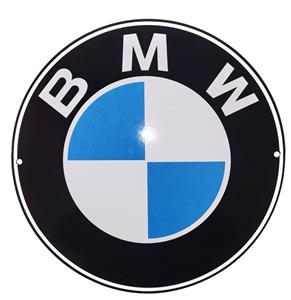 Fiftiesstore BMW Logo Emaille Bord - 30 cm ø