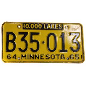 Fiftiesstore Minnesota Kentekenplaat - 1964 - 1965 - Origineel