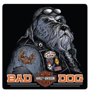 Fiftiesstore Harley-Davidson Bad Dog Metalen Bord Met Reliëf