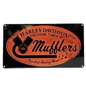 Fiftiesstore Harley-Davidson Mufflers Roar Metalen Bord