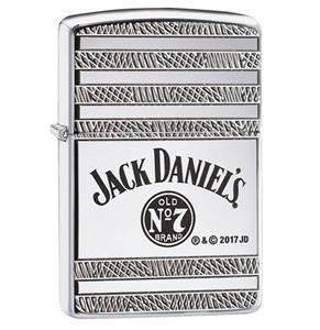 Fiftiesstore Jack Daniel's Glimmende Zilveren Zippo Aansteker