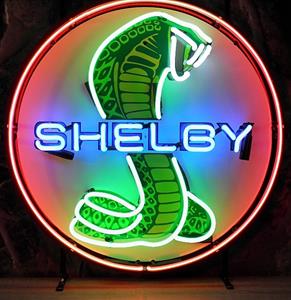 Fiftiesstore Shelby Neon Verlichting - Blauwe Shelby Letters - 65 x 65 cm