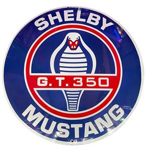 Fiftiesstore Shelby Mustang G.T. 350 Emaille Bord - 60 cm ø