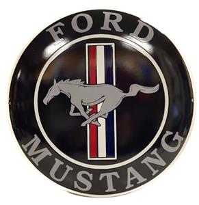 Fiftiesstore Ford Mustang Emaille Bord - 41 cm ø