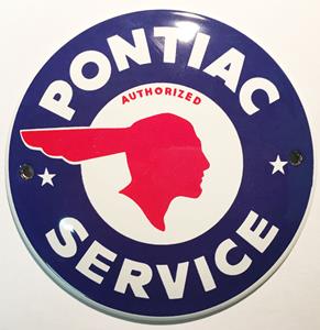 Fiftiesstore Pontiac Service Emaille Bord