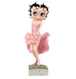Fiftiesstore Betty Boop Poserend In Roze Glitter Jurk