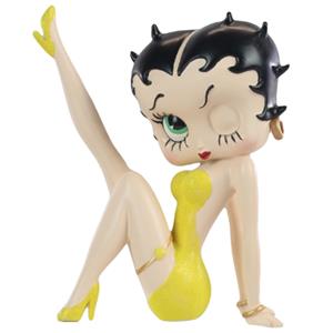 Fiftiesstore Betty Boop Leg Up (Geel Glitter) Beeldje