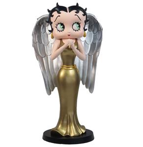 Fiftiesstore Betty Boop Engel Met Zilveren Vleugels In Gouden Jurk Beeldje