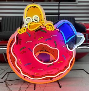 Fiftiesstore The Simpsons Homer Donut Neon Verlichting 70 x 69 cm
