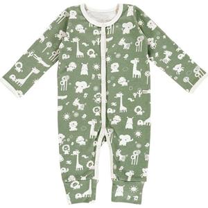 Alvi Babyschlafsack Pyjama mit Klappfuß Granite Animals 68cm