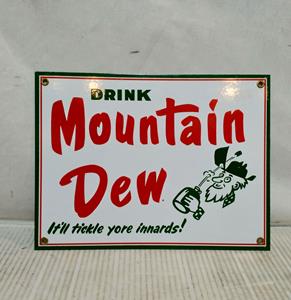 Fiftiesstore Drink Mountain Dew Emaille Bord