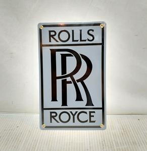 Fiftiesstore Rolls Royce Emaille Bord