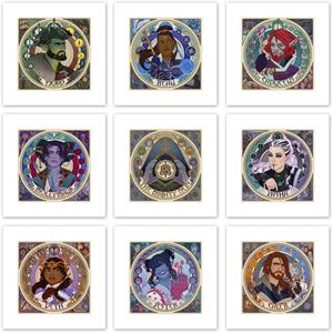 Sideshow Collectibles Critical Role Art Print Mighty Nein Portrait Series 35 x 35 cm - unframed (Set of 9)