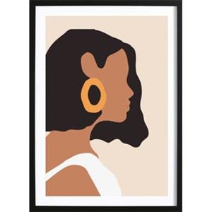 Wallified  Abstract Girl Art Poster (29,7x42cm)