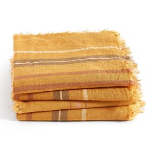 LA REDOUTE INTERIEURS Set van 4 servetten in gewassen linnen, Keïta