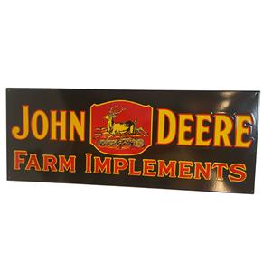 Fiftiesstore John Deere Farm Implements Emaille Bord 90 x 35 cm