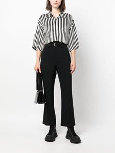 RED Valentino high-waisted cropped trousers - Zwart