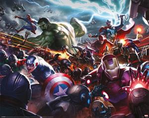 Pyramid Marvel Future Fight Heroes Assault Poster 50x40cm