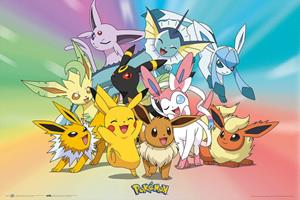 Grupo Erik Pokémon Evolution Eevee Gotta Catch 'em All Poster 61x91,5cm