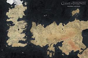 ABYstyle Poster Game of Thrones Westeros Map 91,5x61cm