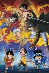 ABYstyle Poster One Piece Ace Sabo Luffy 61x91,5cm