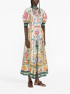 Zimmermann Ginger Swing floral-print dress - Beige