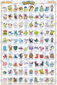 ABYStyle GBeye Pokémon Johto French Characters Poster 61x91,5cm