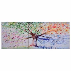 VIDAXL Leinwandbild-set Baum Mehrfarbig 200 X 80 Cm