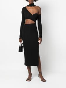 Lama Jouni Off-shoulder jurk - Zwart