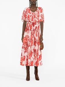 ETRO floral-print pleated dress - Roze