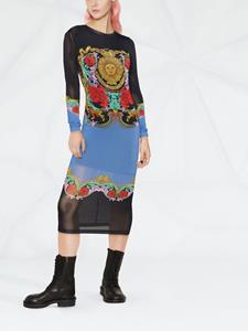 Versace Jurk met colourblocking - Zwart