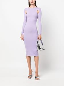 ANDREĀDAMO cut-out detail stretch dress - Paars