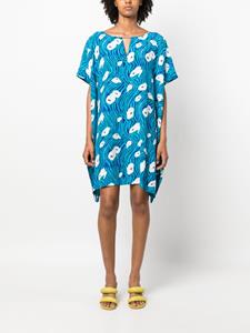 DVF Diane von Furstenberg Amira graphic-print dress - Blauw