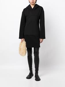 MM6 Maison Margiela layered hooded dress - Zwart