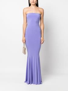 Norma Kamali strapless fitted long dress - Paars