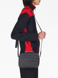 Ferragamo logo-embossed leather shoulder bag - Zwart