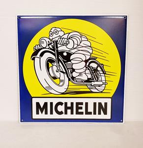 Fiftiesstore Michelin Motorcycle Emaille Bord - 30 x 30cm