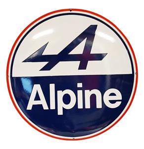 Fiftiesstore Alpine Logo Emaille Bord - 50 cm