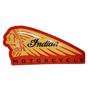 Fiftiesstore Indian Motorcycles Rood Emaille Bord - 61 x 29 cm
