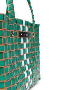 Marni Kids Market geweven basket-tas - Groen