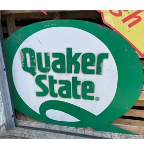 Fiftiesstore Quaker State Aluminium Bord Origineel 170 x 127 cm