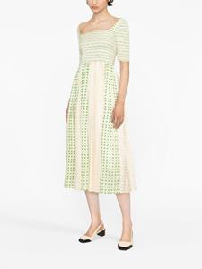 Tory Burch polka-dot print silk smock dress - Beige