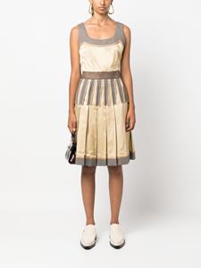 Moschino Inside Out pleated dress - Bruin