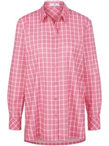Peter Hahn Geruite blouse overhemdkraag Van  roze