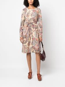 ETRO paisley-print tied dress - Beige