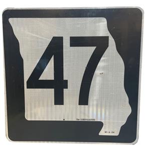 Fiftiesstore Missouri Route 47 Highway Origineel Straatbord