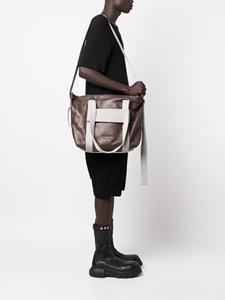 Rick Owens Luxor contrasting-web strap shoulder bag - Bruin