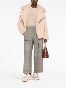 Stella McCartney mid-rise wool cropped trousers - Beige